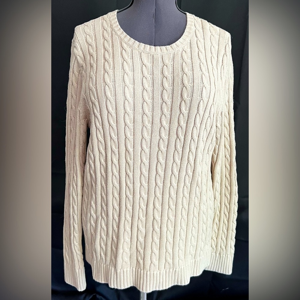 L.L. Bean Women's Cable Knit Sweater XL